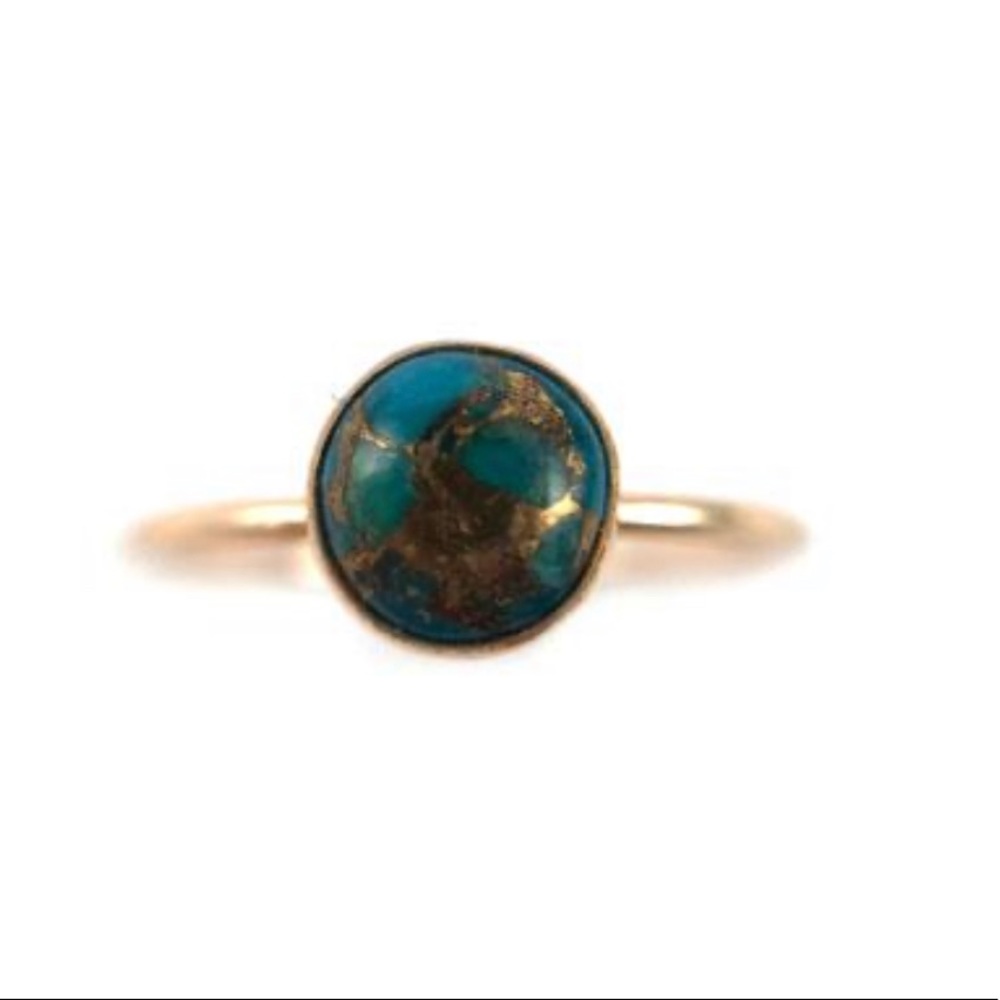 Turquoise/Copper Ring - image 2